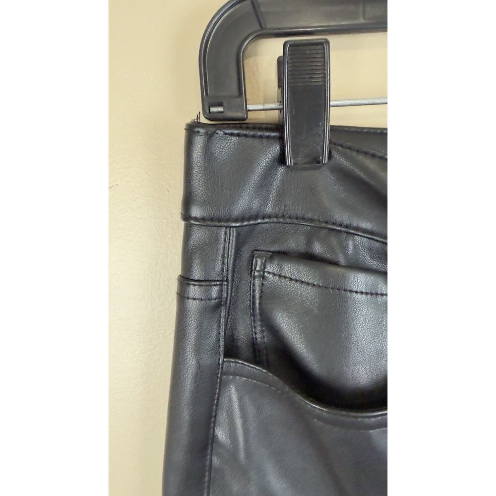 Dear John Jeanne Cropped Flare Mid Rise Vegan Leather Pants Women’s Size 29 - Picture 6 of 14